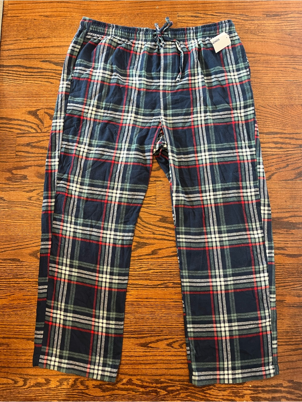 NWT Sonoma Plaid Joggers in Navy, Green, Red & Cream